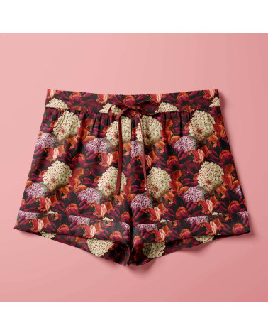 Velvet bloom 06 – red bouquet fabric | Mamidu