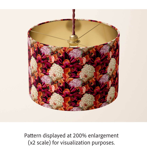 Velvet bloom 06 – red bouquet fabric | Mamidu
