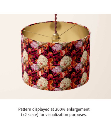 Velvet bloom 06 – red bouquet fabric | Mamidu
