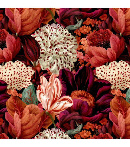 Velvet bloom 07 – kremowe i koralowe kwiaty | Mamidu