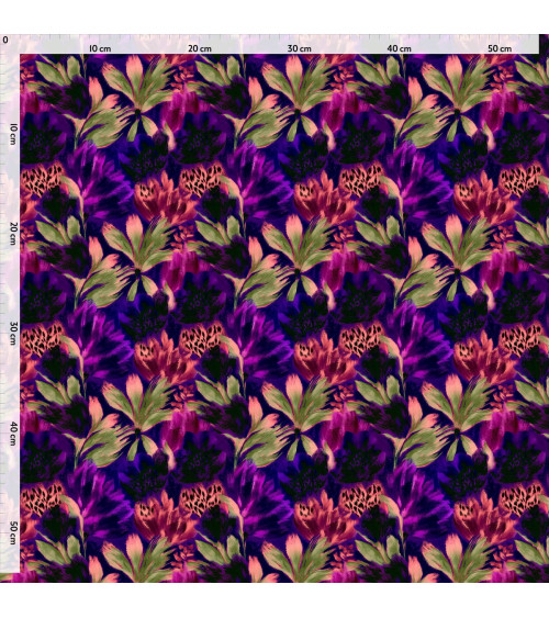 Violet leopard 02 – panterka i kwiaty | Mamidu