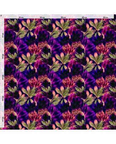 Violet leopard 02 – panterka i kwiaty | Mamidu