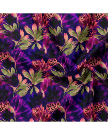 Violet leopard 02 – panterka i kwiaty | Mamidu
