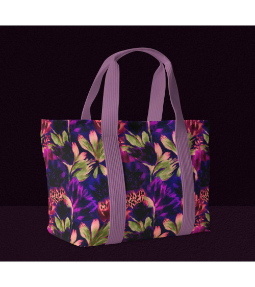 Violet leopard 02 – panterka i kwiaty | Mamidu