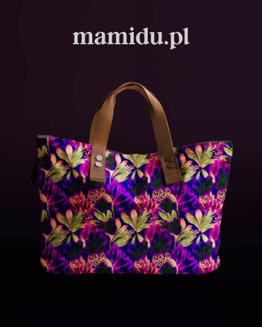 Violet leopard 02 – panterka i kwiaty | Mamidu