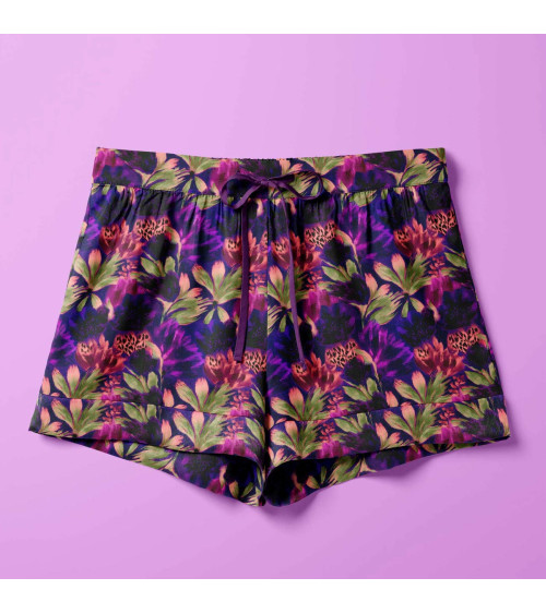 Violet leopard 02 – panterka i kwiaty | Mamidu