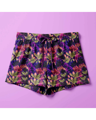 Violet leopard 02 – panterka i kwiaty | Mamidu