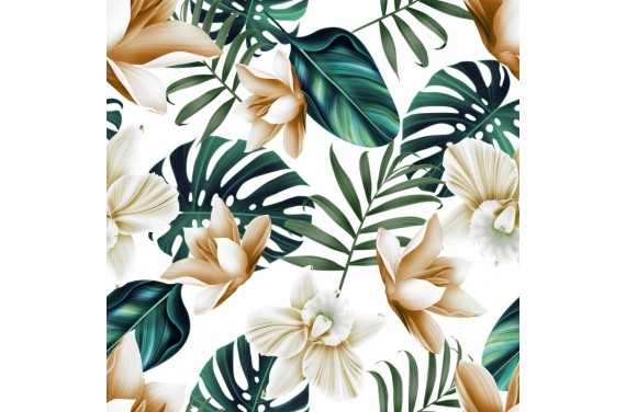 Bright orchids fabric