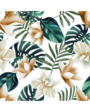 Helle Orchideen Stoff