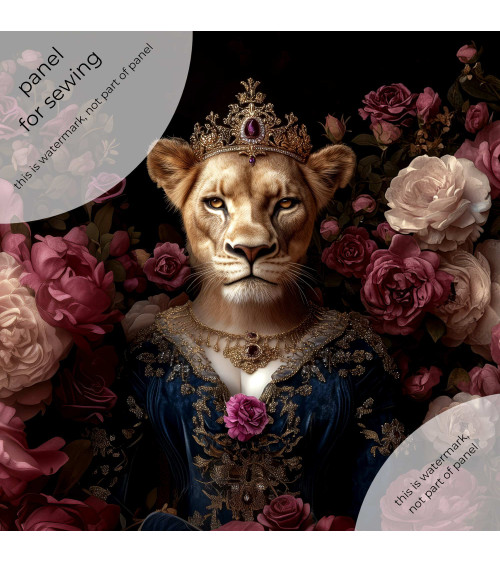 Regal lion 03 – Dekorpanel für Kissen, Taschen & Polster