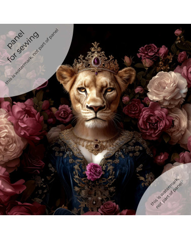 Regal lion 03 – Dekorpanel für Kissen, Taschen & Polster