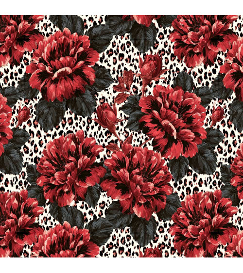 Rose leopard 01 – Rosen auf Leopardenmuster | Mamidu
