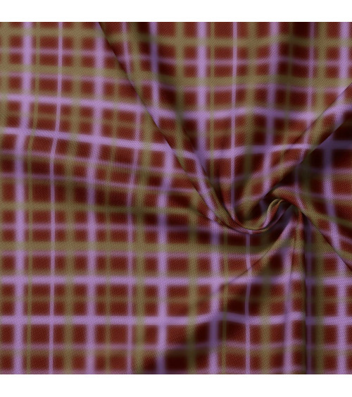 Blurred grid 03 – burgundy olive blurred check | Mamidu