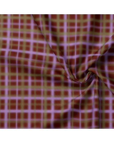 Blurred grid 03 – burgundy olive blurred check | Mamidu