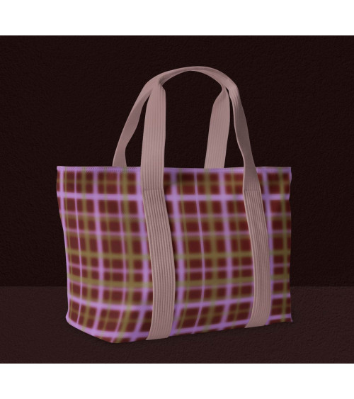 Blurred grid 03 – burgundy olive blurred check | Mamidu