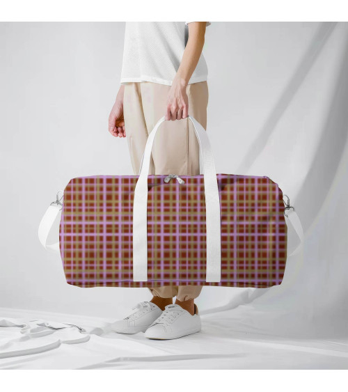 Blurred grid 03 – burgundy olive blurred check | Mamidu