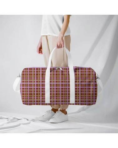 Blurred grid 03 – burgundy olive blurred check | Mamidu