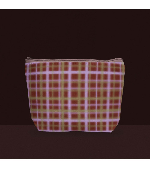 Blurred grid 03 – burgundy olive blurred check | Mamidu