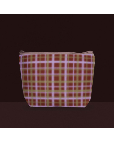 Blurred grid 03 – burgundy olive blurred check | Mamidu