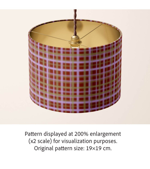 Blurred grid 03 – burgundy olive blurred check | Mamidu
