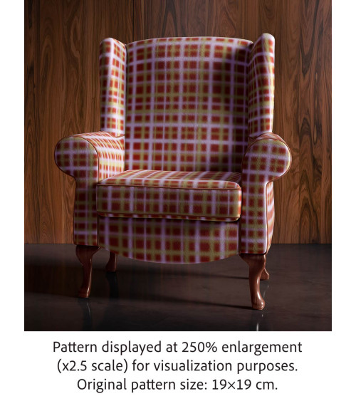 Blurred grid 03 – burgundy olive blurred check | Mamidu