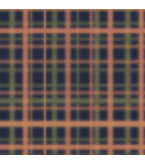 Blurred grid 04 – navy terracotta check | Mamidu