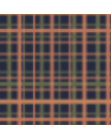 Blurred grid 04 – granatowa krata, terakota | Mamidu