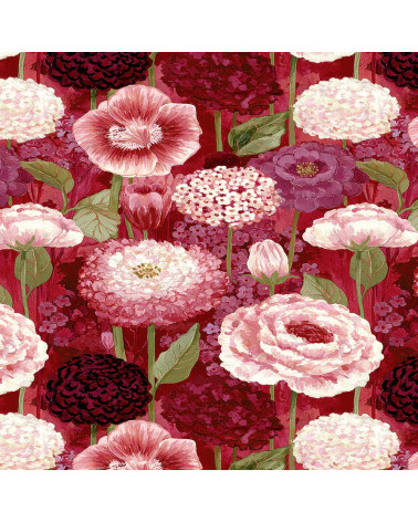 Cottage garden 01 – cottage garden floral fabric | Mamidu