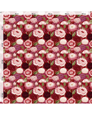 Cottage garden 01 – cottage garden floral fabric | Mamidu