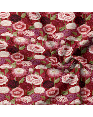 Cottage garden 01 – cottage garden floral fabric | Mamidu
