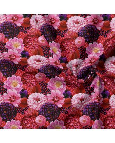 Dahlia leopard 01 – Dahlien auf Leopardenmuster | Mamidu