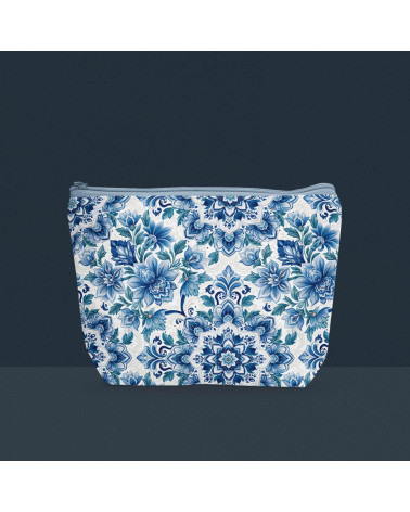 Delft floral 01 – delft blue floral fabric | Mamidu