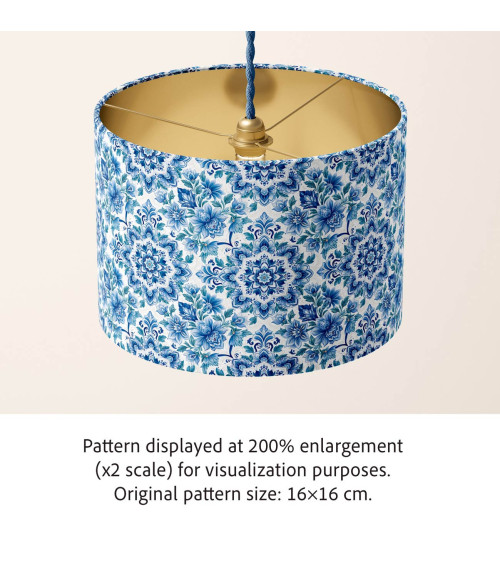 Delft floral 01 – delft blue floral fabric | Mamidu