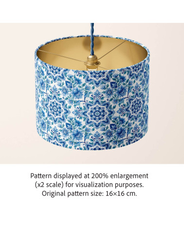 Delft floral 01 – delft blue floral fabric | Mamidu