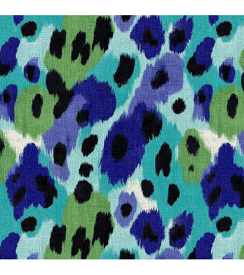 Ocean leopard 02 – Leopard-Ikat in Türkis | Mamidu