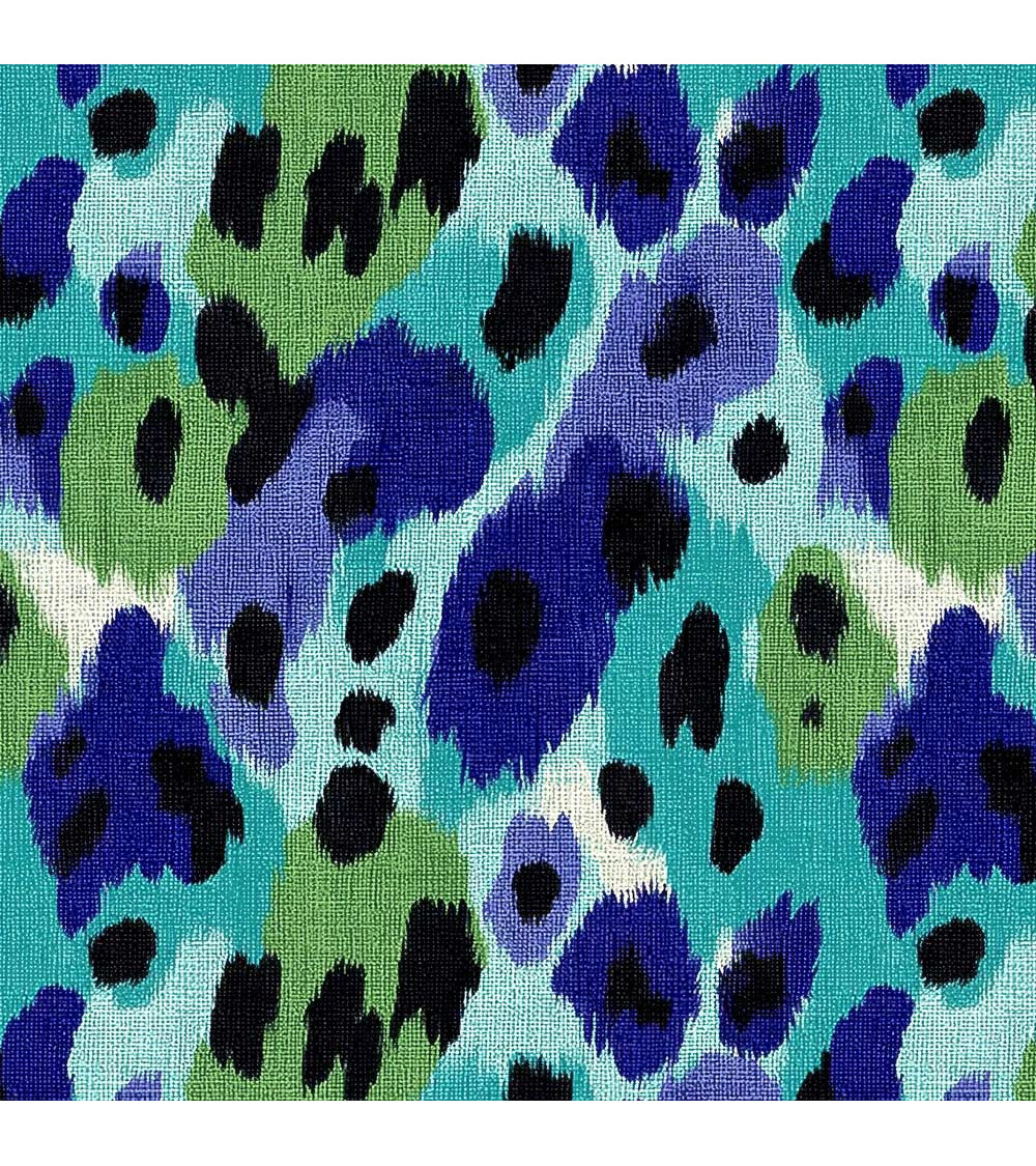 Ocean leopard 02 – Leopard-Ikat in Türkis | Mamidu
