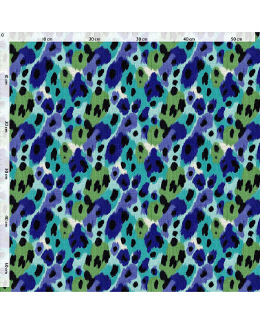 Ocean leopard 02 – Leopard-Ikat in Türkis | Mamidu