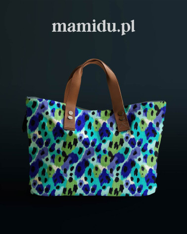 Ocean leopard 02 – Leopard-Ikat in Türkis | Mamidu