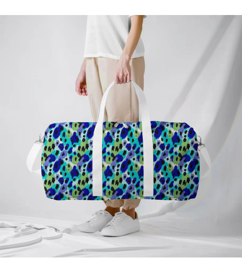 Ocean leopard 02 – Leopard-Ikat in Türkis | Mamidu