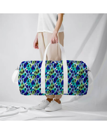 Ocean leopard 02 – Leopard-Ikat in Türkis | Mamidu