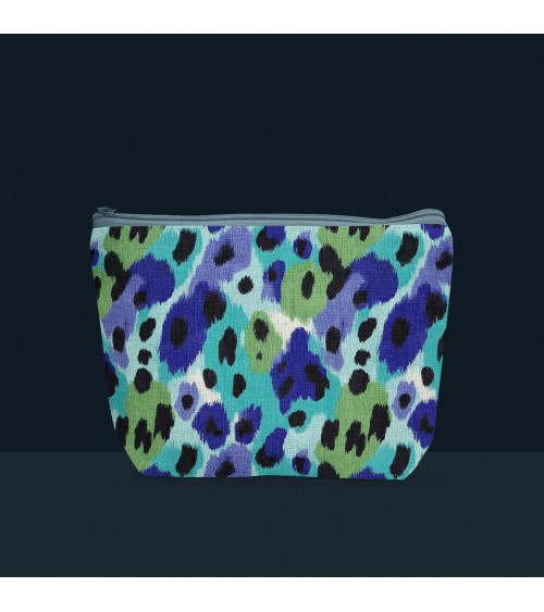 Ocean leopard 02 – Leopard-Ikat in Türkis | Mamidu
