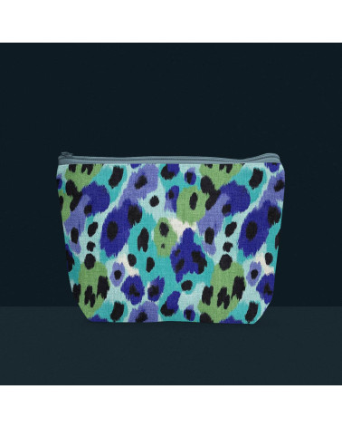Ocean leopard 02 – Leopard-Ikat in Türkis | Mamidu