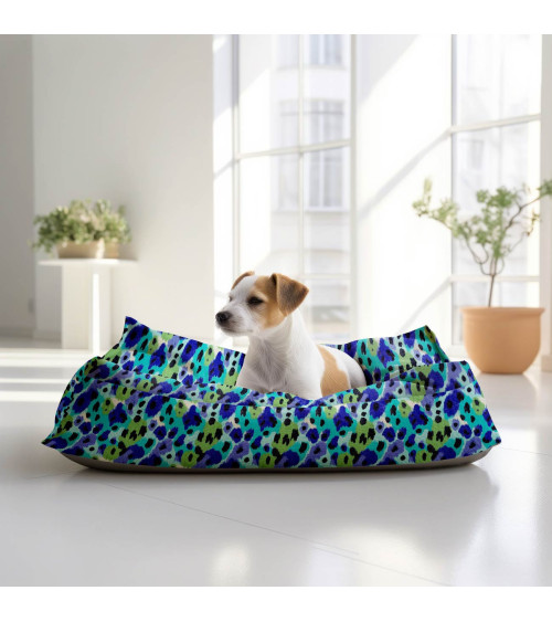 Ocean leopard 02 – Leopard-Ikat in Türkis | Mamidu