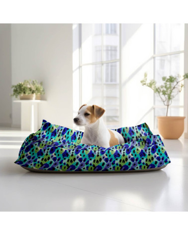 Ocean leopard 02 – Leopard-Ikat in Türkis | Mamidu