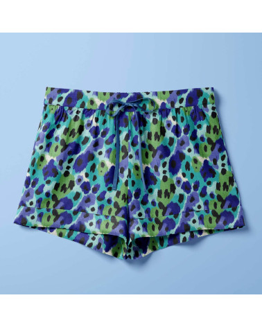 Ocean leopard 02 – Leopard-Ikat in Türkis | Mamidu