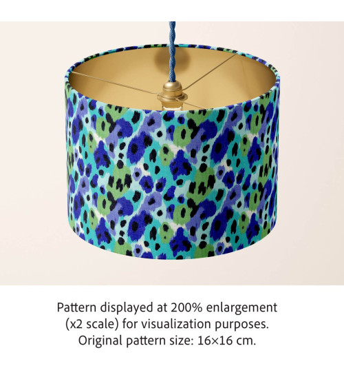 Ocean leopard 02 – Leopard-Ikat in Türkis | Mamidu