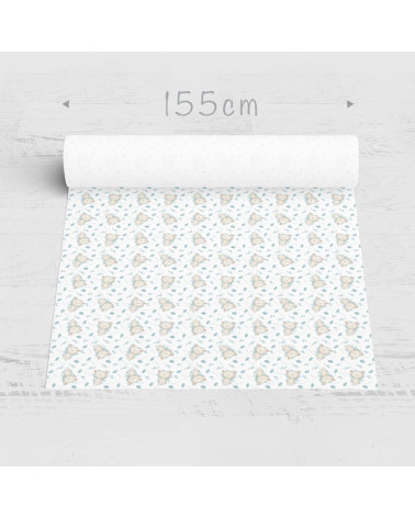 Cats on flowers  fabric