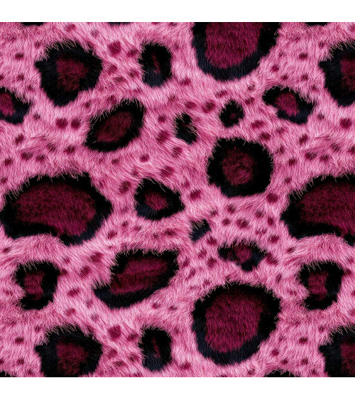 Pink fur 01 – pink leopard fur fabric | Mamidu