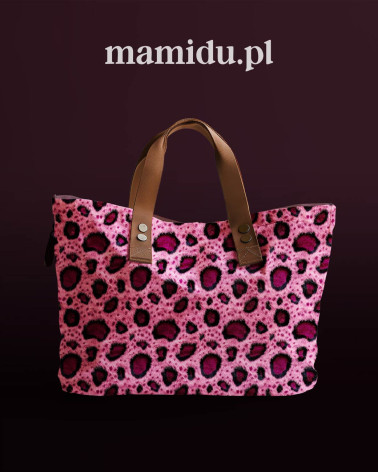 Pink fur 01 – różowa panterka, futro | Mamidu