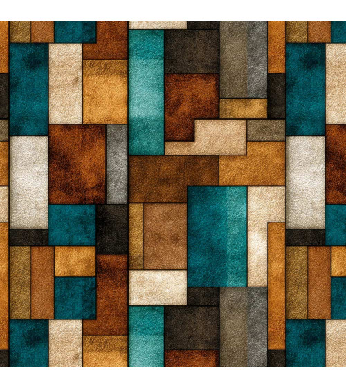 Retro blocks 01 – retro bloki, turkus i rdza | Mamidu